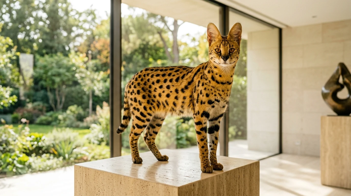 Colores del Gato Savannah: Guía Genética de Pelaje, Patrones de Manchas (Brown, Silver, Smoke, Negro) y Estándar TICA