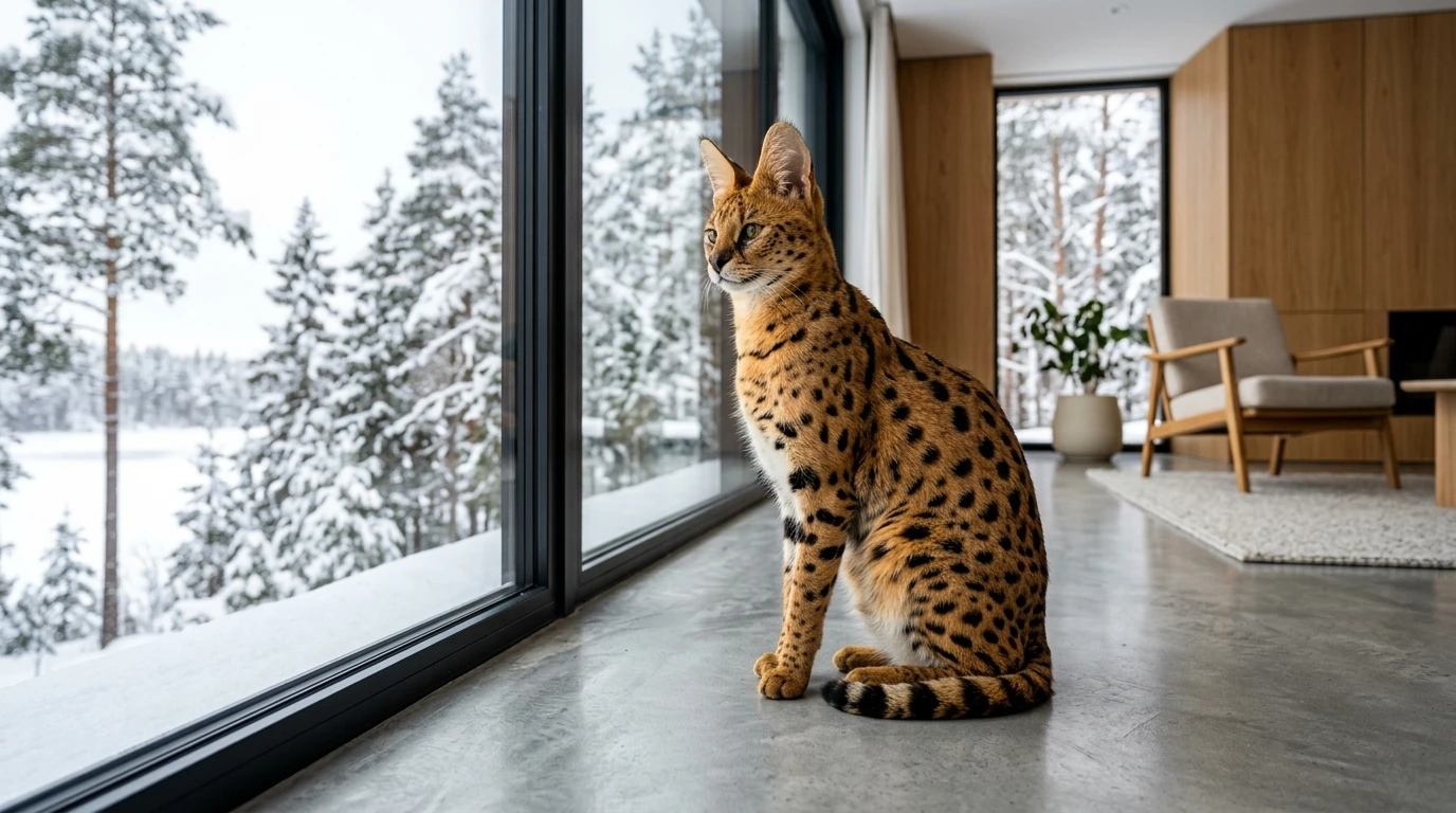 ¿El Gato Savannah Tolera el Frío? Guía de Clima, Termorregulación del Serval, Invierno y Cuidados Térmicos